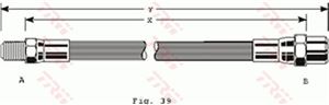 Elastyczny przewód  hamulcowy - TRW PHB125