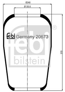  Bellow, air suspension - FEBI BILSTEIN 20673