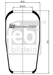  Bellow, air suspension - FEBI BILSTEIN 20884