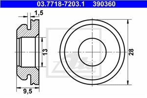 Těsnění připojovací trubice podtlakové hadice - ATE 03.7718-7203.1