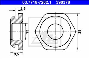 Těsnění připojovací trubice podtlakové hadice - ATE 03.7718-7202.1