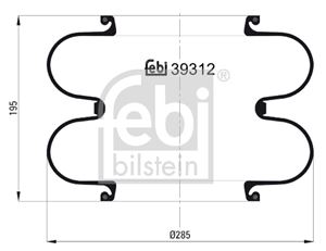  Bellow, air suspension - FEBI BILSTEIN 39312
