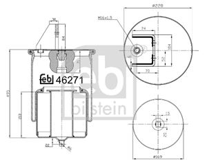  Bellow, air suspension - FEBI BILSTEIN 46271
