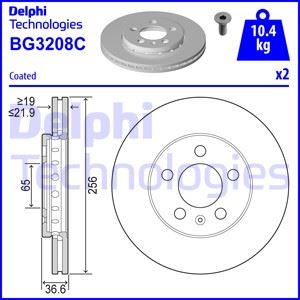 Brzdový kotouč - DELPHI BG3208C-18B1