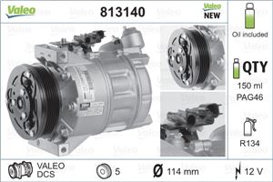  Compressor, air conditioning - VALEO 813140 VALEO ORIGINS NEW OE TECHNOLOGY