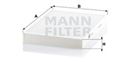 Filtr, vzduch v interiéru - MANN-FILTER CU 3037