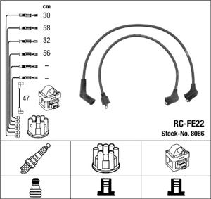 Sada kabelů pro zapalování - NGK 8086